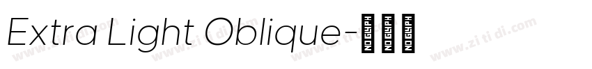 Extra Light Oblique字体转换